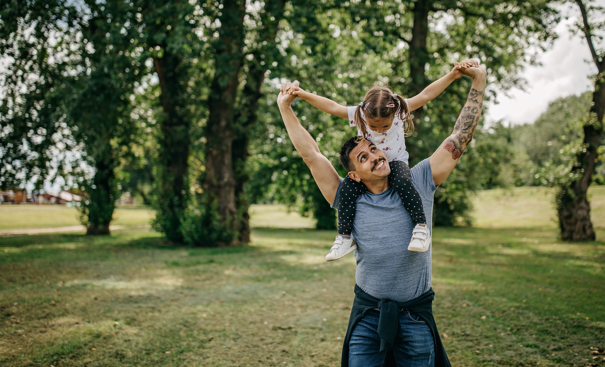 Father and daughter at the park